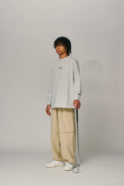 OG Embroidery L/S MOCK NECK White Boarder