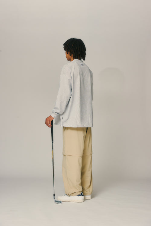 OG Embroidery L/S MOCK NECK White Boarder