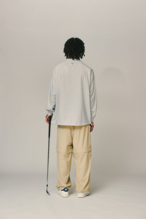 OG Embroidery L/S MOCK NECK White Boarder