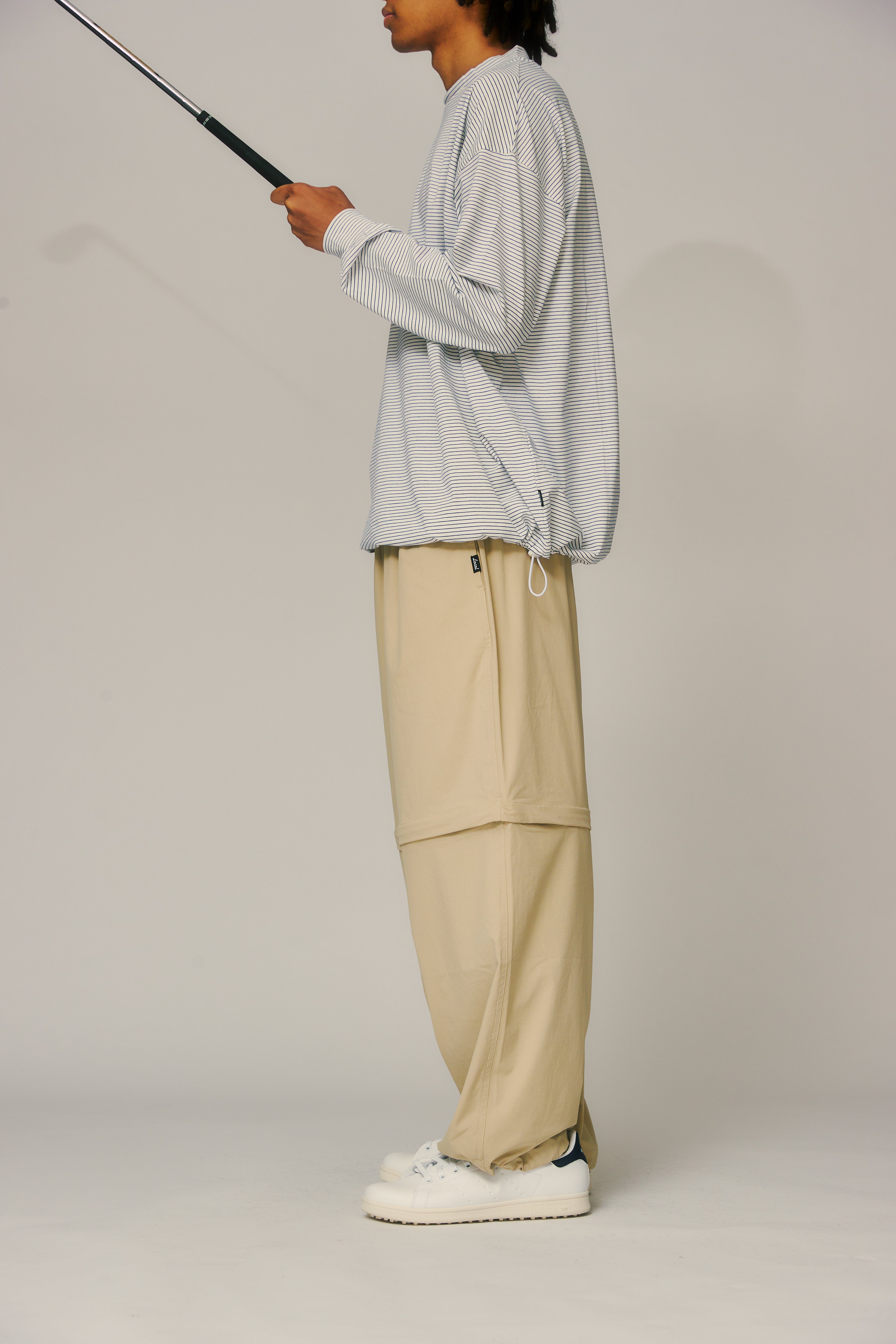 Convertible Stretch Nylon Jogger PANTS BEIGE – RUFFLOG