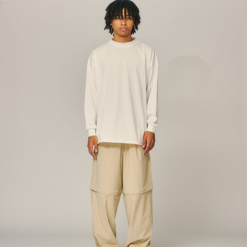 Convertible Stretch Nylon Jogger PANTS BEIGE