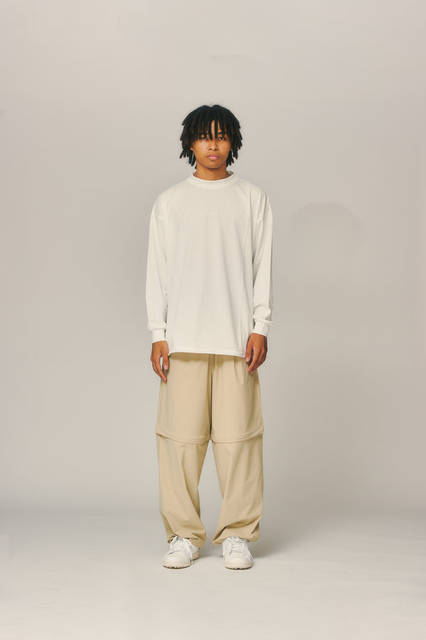 Convertible Stretch Nylon Jogger PANTS BEIGE