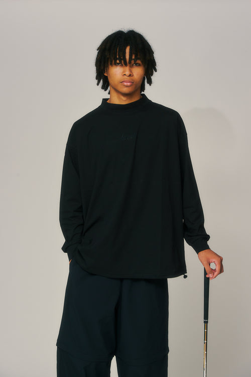 OG Embroidery L/S MOCK NECK BLACK