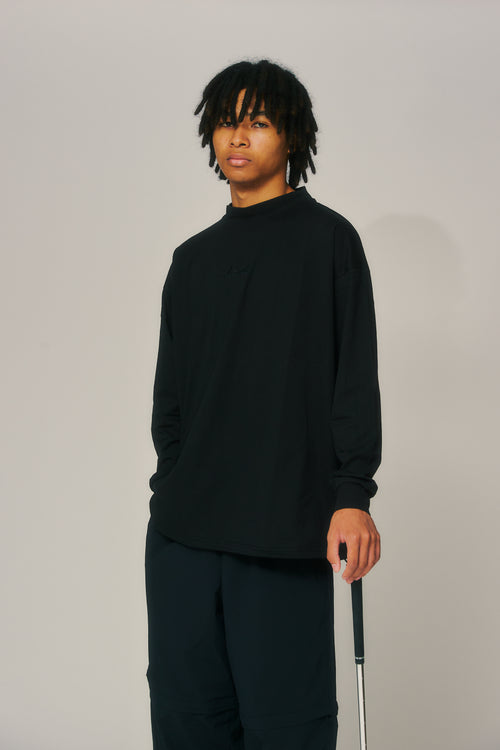 OG Embroidery L/S MOCK NECK BLACK