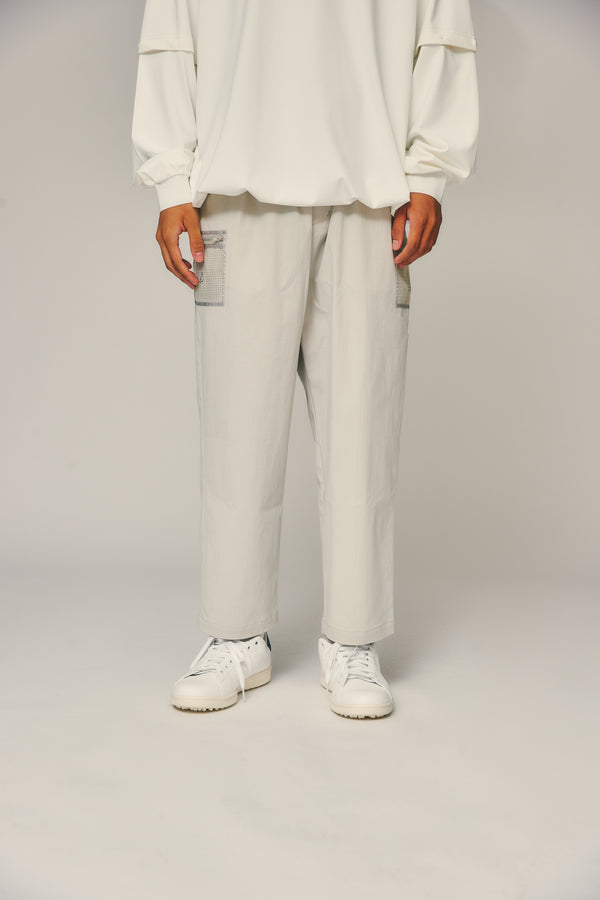 OG Logo Mesh Pocket Stretch Chino PANTS GrayBeige