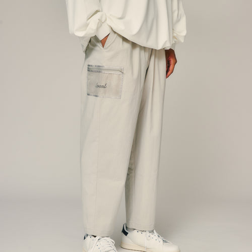 OG Logo Mesh Pocket Stretch Chino PANTS GrayBeige