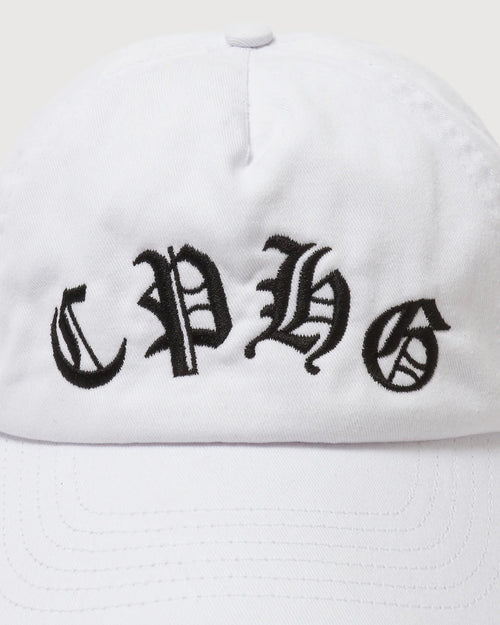 #OLD ENGLISH 5 PANNEL CAP WHITE