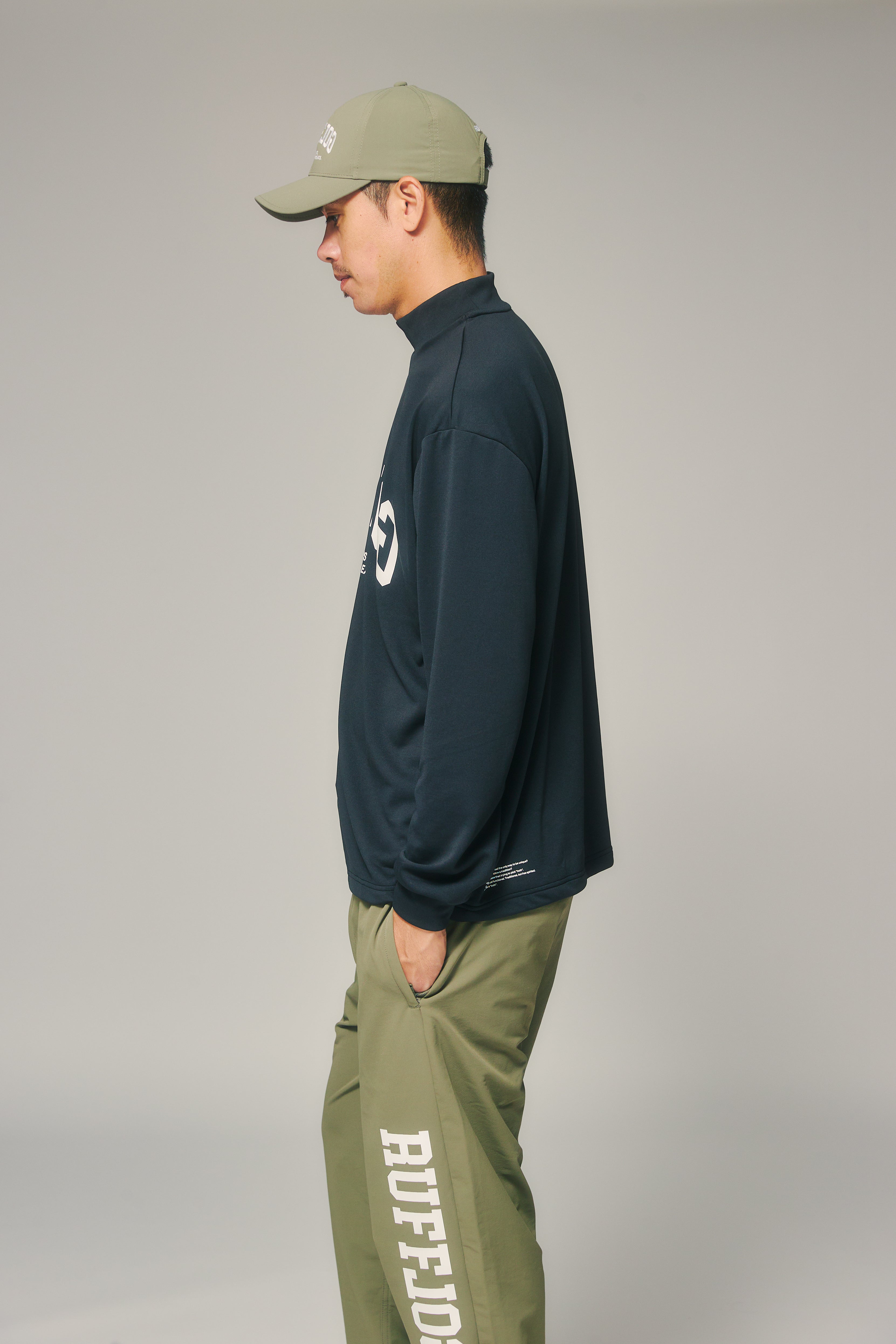 新品 RUFFLOG L/S FRONT LOGO MOCK BLACK L/S FRONT LOGO MOCK BLACK – RUFFLOG