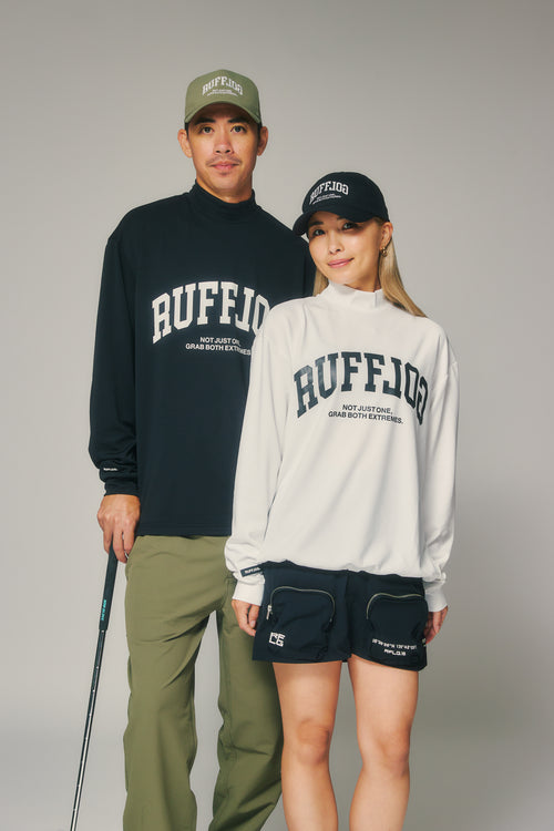 L/S FRONT LOGO MOCK BLACK