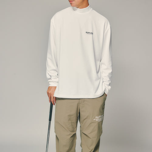 L/S MOCK NECK TEE WHITE