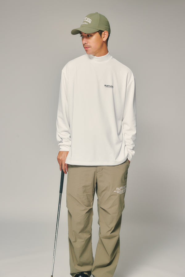 L/S MOCK NECK TEE WHITE