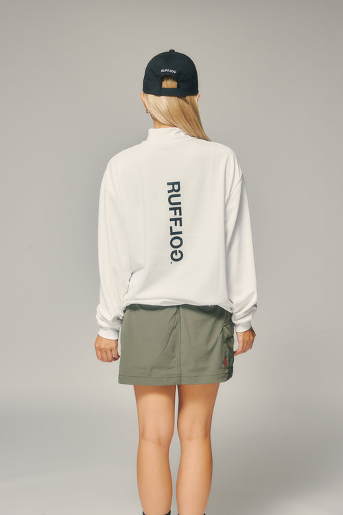 L/S MOCK NECK TEE WHITE