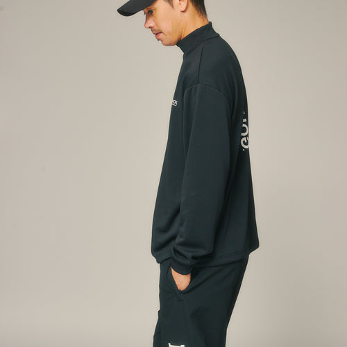 L/S MOCK NECK TEE BLACK