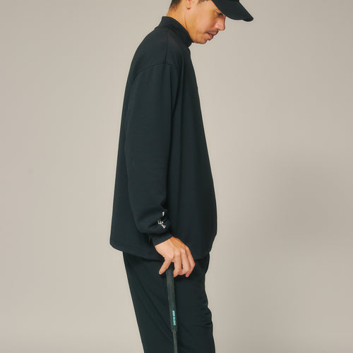 L/S MOCK NECK TEE BLACK