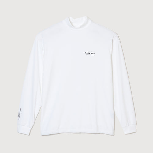 L/S MOCK NECK TEE WHITE