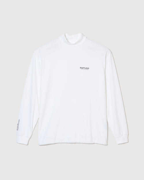 L/S MOCK NECK TEE WHITE