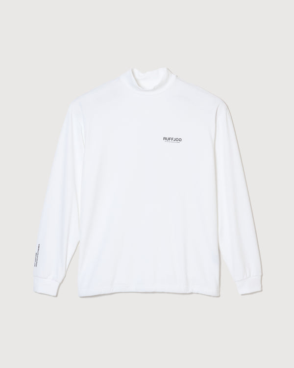 L/S MOCK NECK TEE WHITE