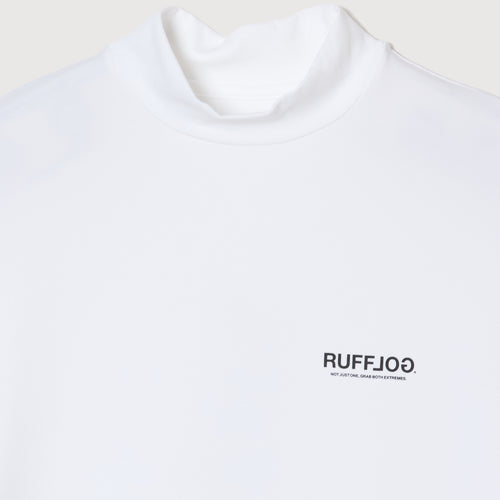 L/S MOCK NECK TEE WHITE