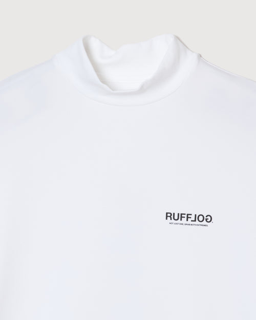 L/S MOCK NECK TEE WHITE