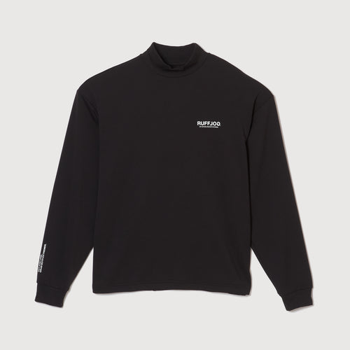 L/S MOCK NECK TEE BLACK