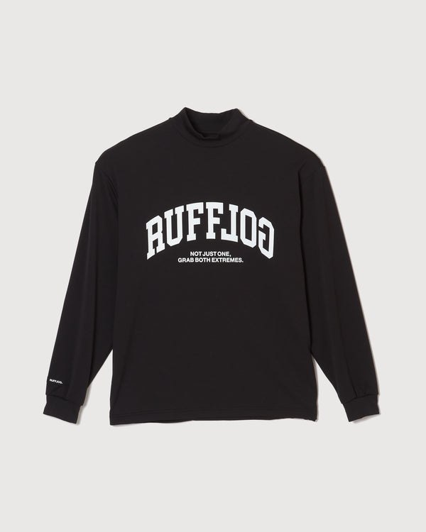 L/S FRONT LOGO MOCK BLACK