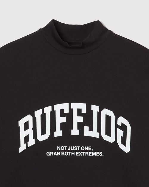 L/S FRONT LOGO MOCK BLACK