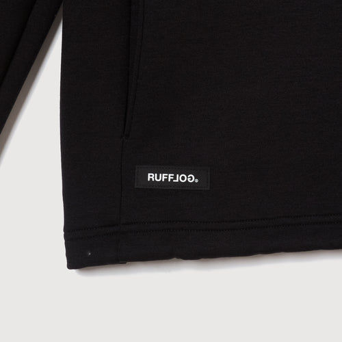 L/S BACK LOGO MOCK NECK BLACK