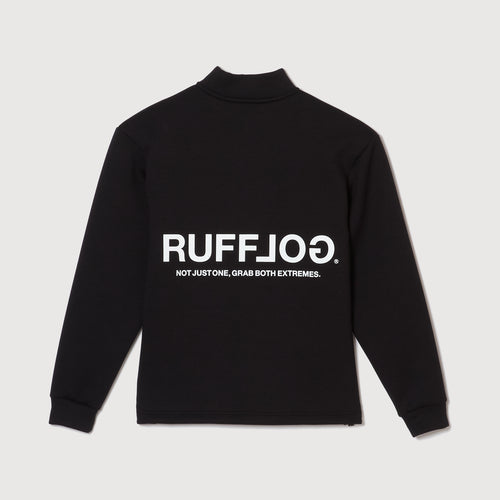 L/S BACK LOGO MOCK NECK BLACK