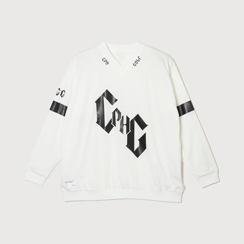 #09×2 IN OUT DOUBLE MESH L/S TEE WHITE