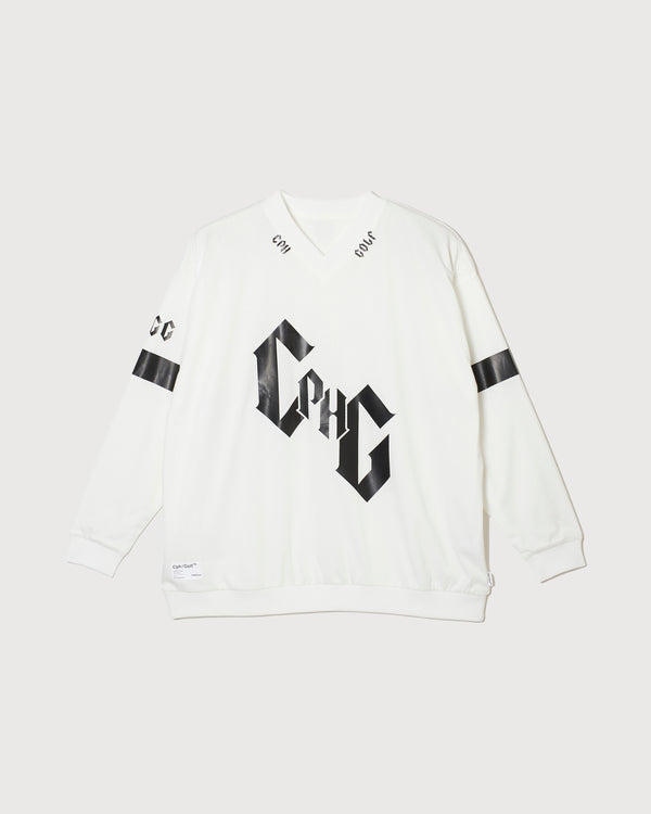 #09×2 IN OUT DOUBLE MESH L/S TEE WHITE