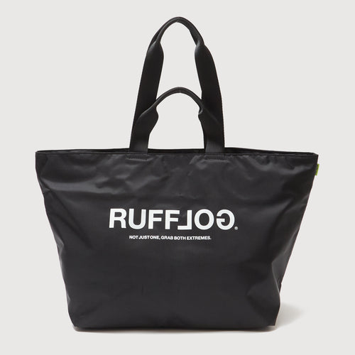 RUFFLOG ZIPPER TOTE BAG BLACK