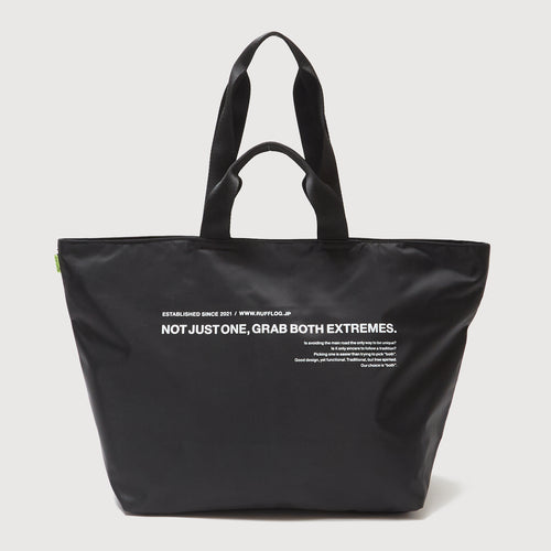 RUFFLOG ZIPPER TOTE BAG BLACK