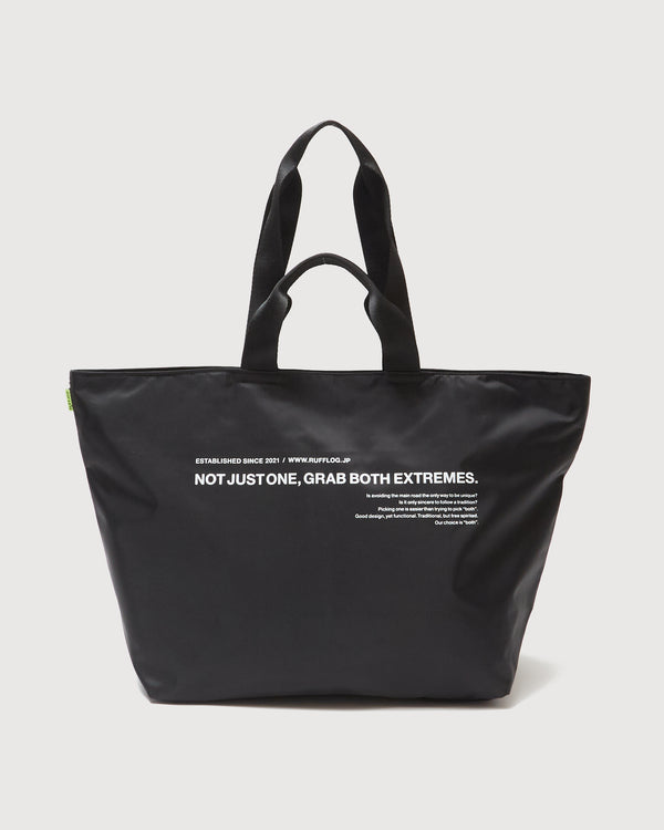 RUFFLOG ZIPPER TOTE BAG BLACK