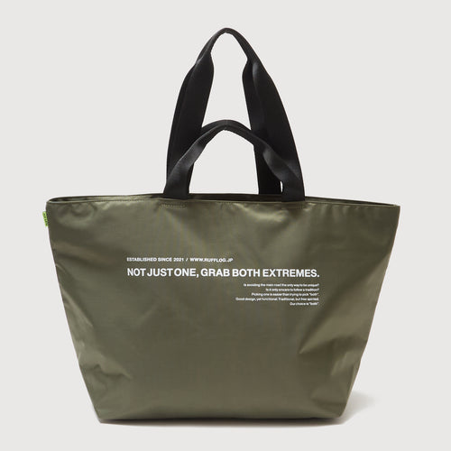 RUFFLOG ZIPPER TOTE BAG KHAKI