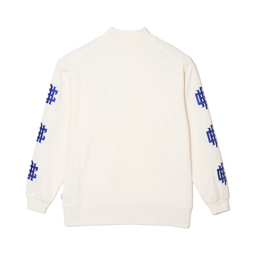 #OVERLAP LOGO L/S MOCK NECK TEE WHITE