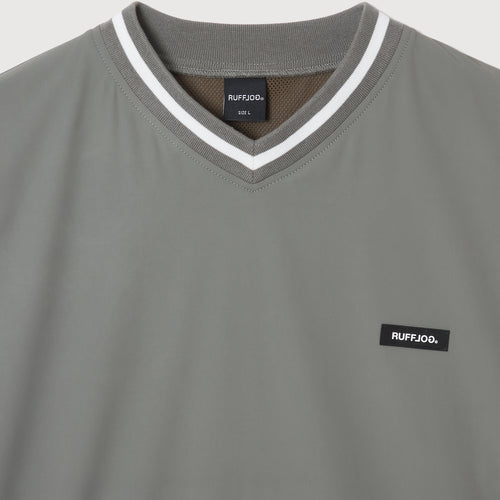 V NECK PISTE GRAY