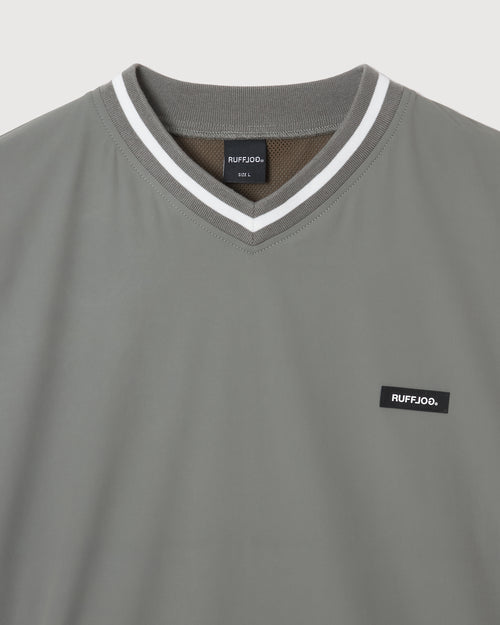 V NECK PISTE GRAY