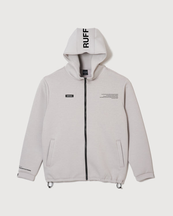 ZIP HOODIE JACKET BEIGE