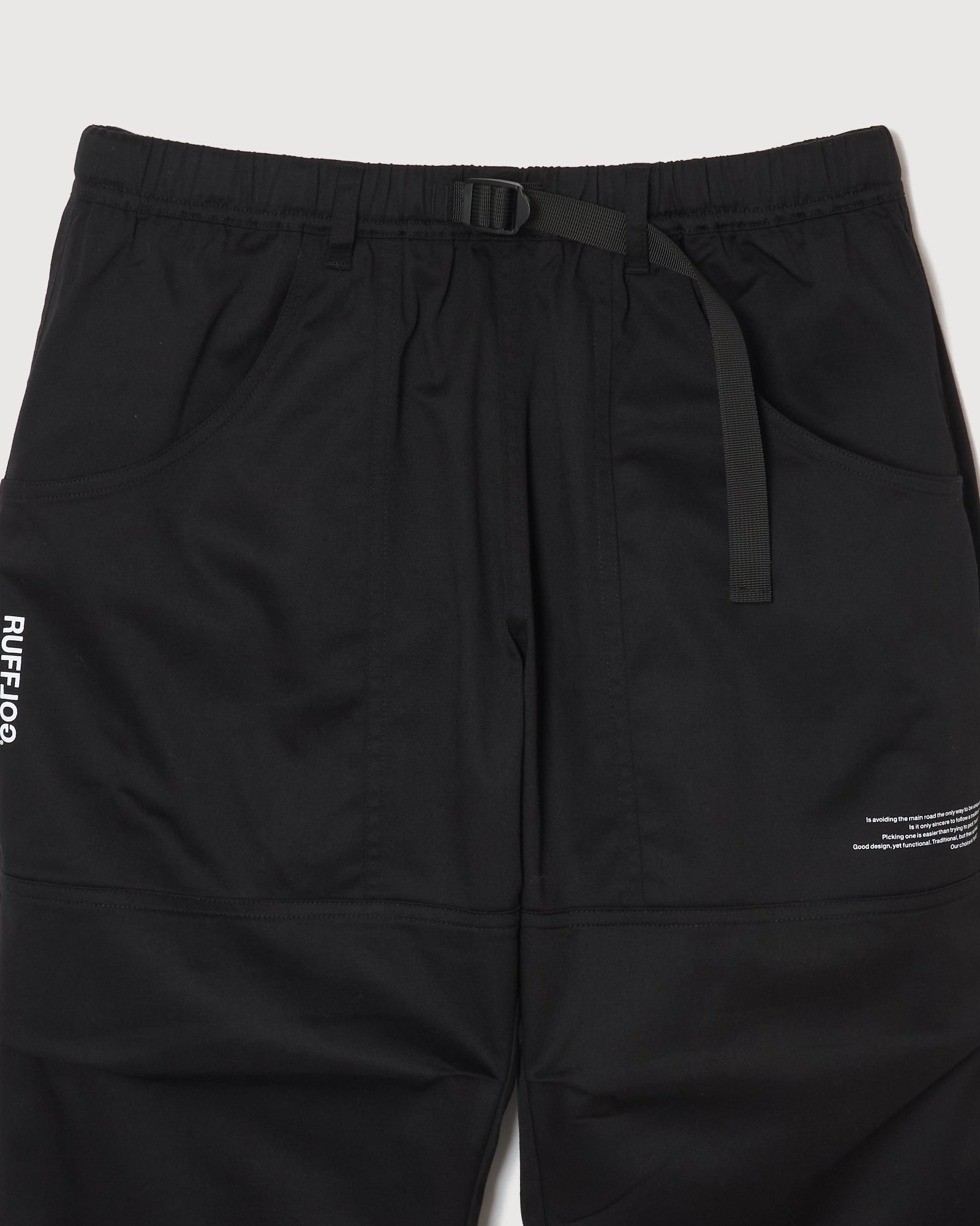 メンズウェア RUFFLOG WAIST BELT LONG PANTS BLACK WAIST BELT LONG PANTS BLACK – RUFFLOG