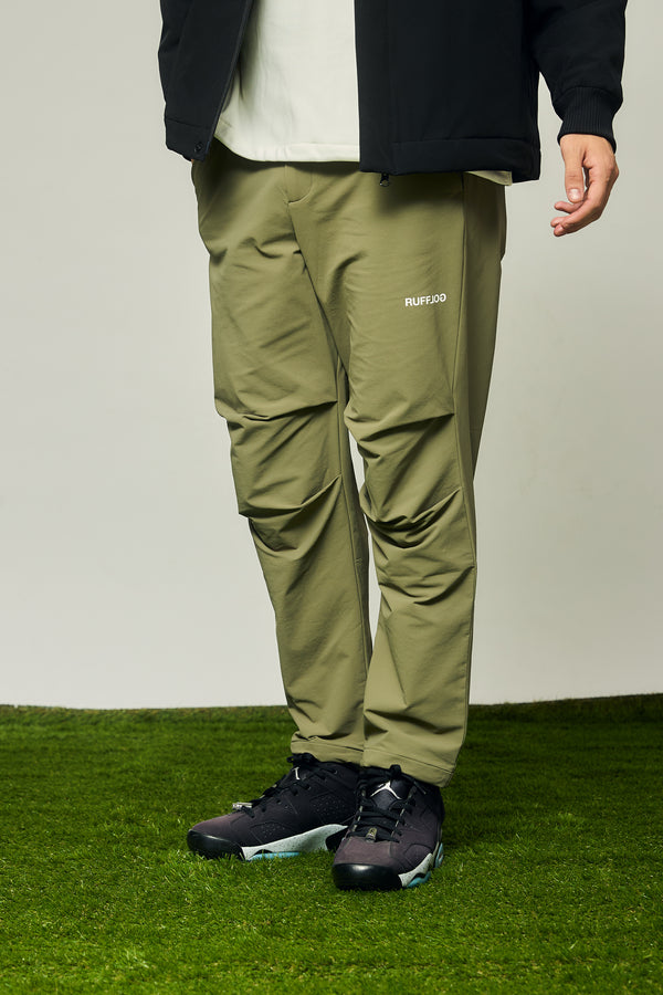 STRECH WARM WIDE SLACKS KHAKI