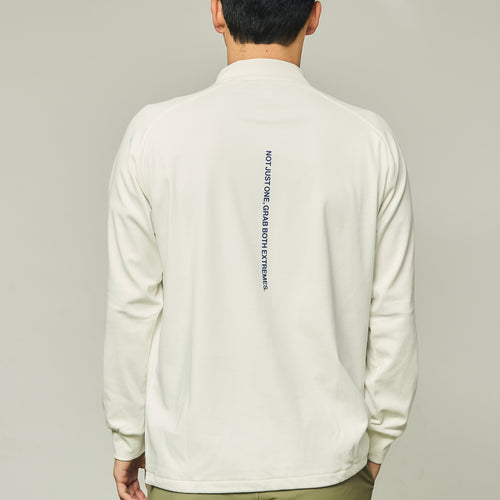 RAGLAN SLEEVE L/S MOCK NECK WHITE