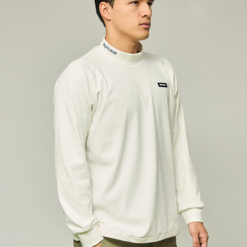 RAGLAN SLEEVE L/S MOCK NECK WHITE