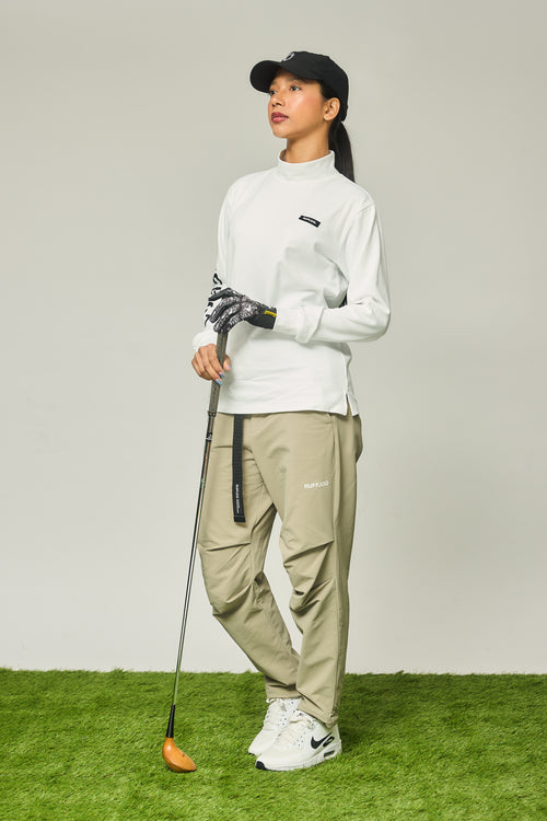 STRECH WARM WIDE SLACKS BEIGE