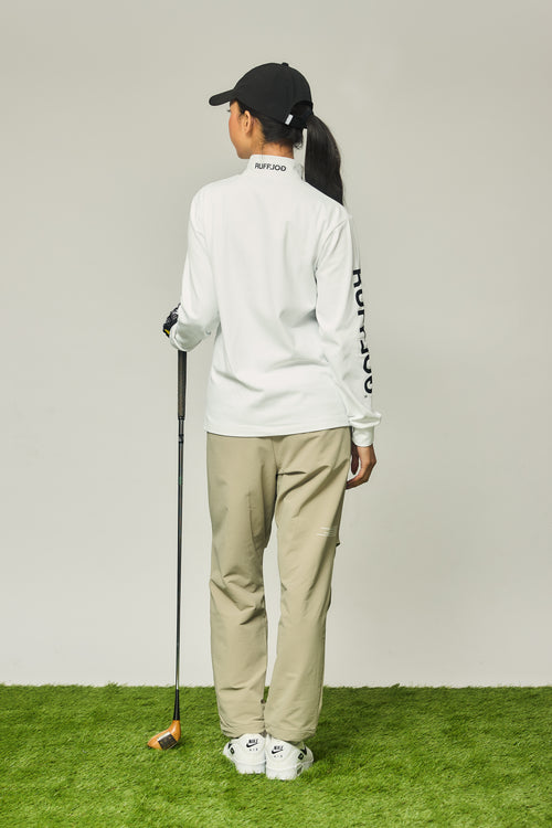 STRECH WARM WIDE SLACKS BEIGE