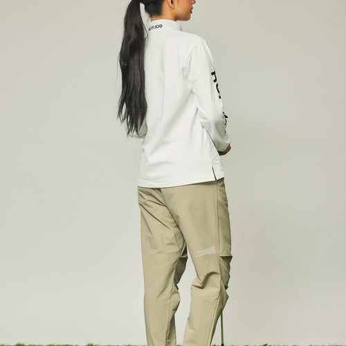 STRECH WARM WIDE SLACKS BEIGE