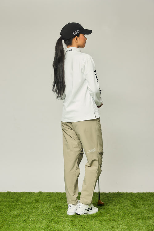 STRECH WARM WIDE SLACKS BEIGE