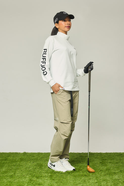 STRECH WARM WIDE SLACKS BEIGE
