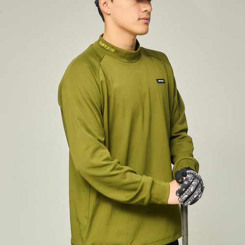 RAGLAN SLEEVE L/S MOCK NECK KHAKI