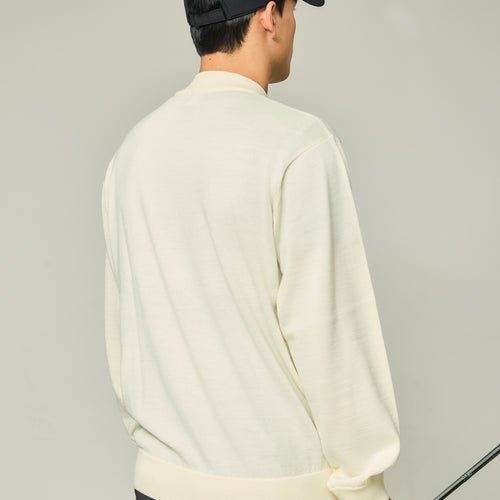 MOCK NECK L/S KNIT WHITE