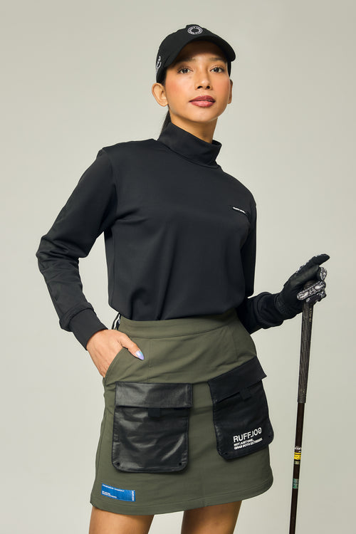 EXTRA WARM L/S MOCK NECK BLACK